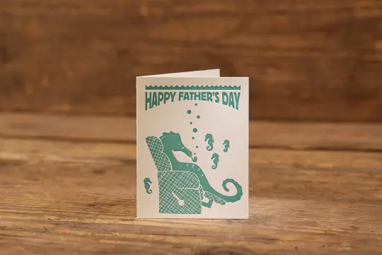 Father's Day Letterpress Card (A2: 5.5 x 4.25")