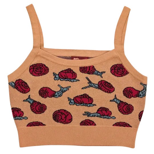 Snails Just Wanna Have Fun Crop Top