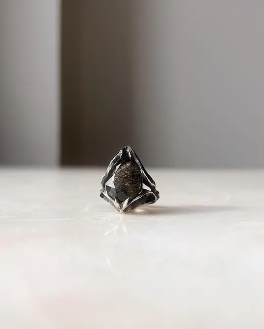 The Snake Swallows The Sea // Silver + Moss Aquamarine