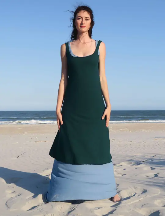 Utility Tank Simplicity Below Knee Dress