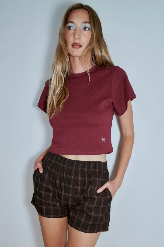 Matilda's Brother Cotton Tommy Tee Burgundy