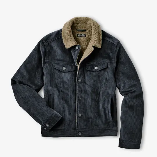 Montana Fleece-Lined Corduroy Trucker Jacket