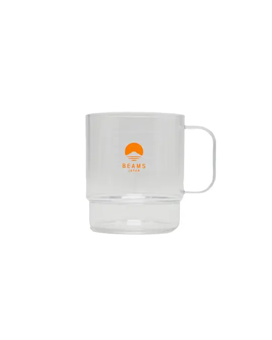Beams Japan Stacking Mug Clear Orange Logo