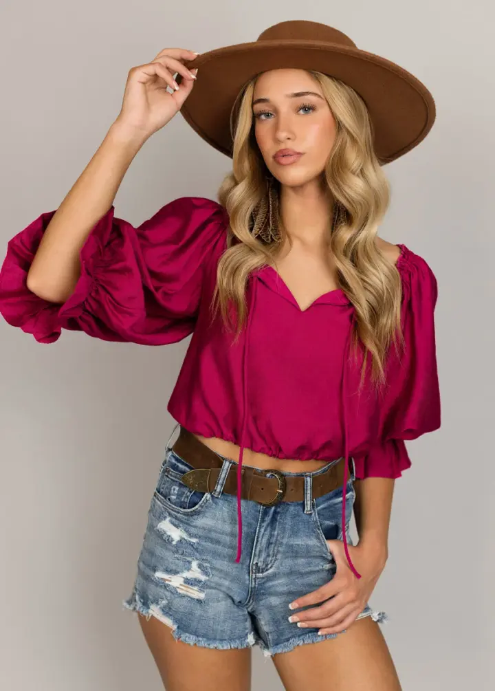 Kerra Top in Berry