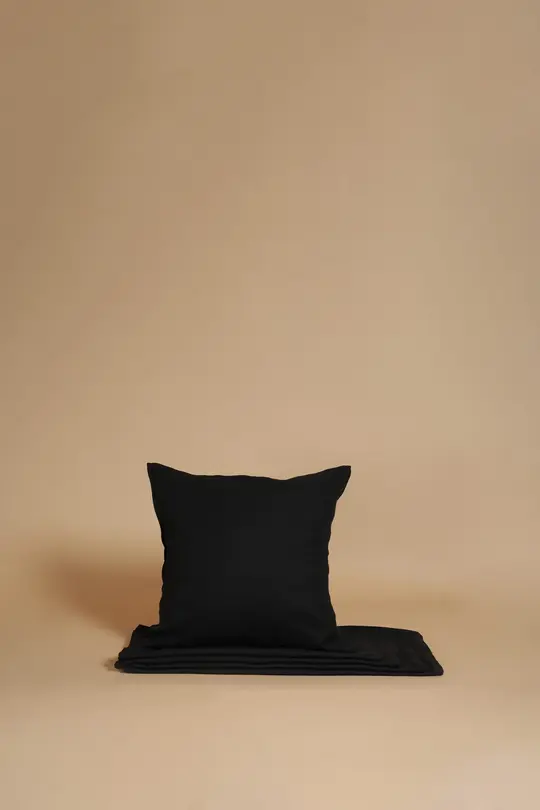 Plain linen cushion cover