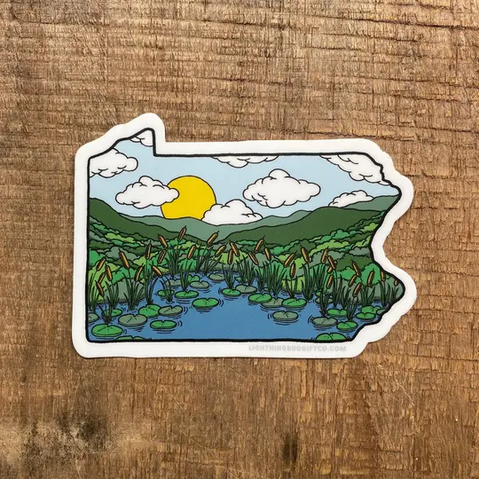 Lightning Bug Gift Co. - Pond Pennsylvania Sticker