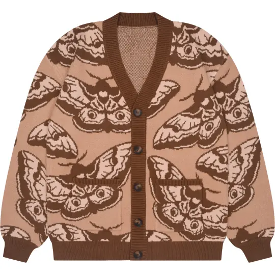 Giant Peacock Moth Cardigan