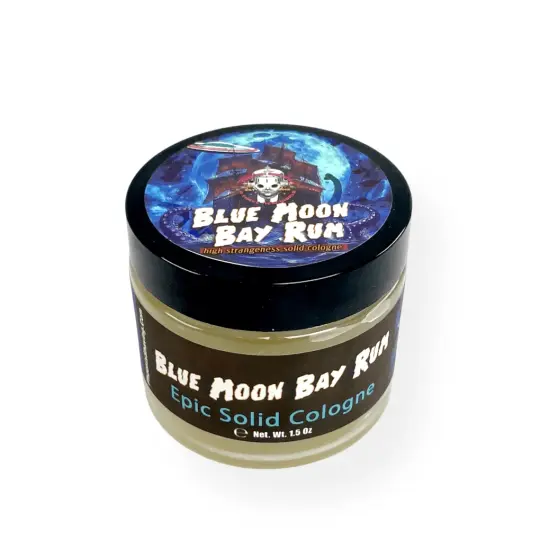 Blue Moon Bay Rum Solid Cologne | Contains Prickly Pear Oil | A Celestial Twist on a Shaving Classic!