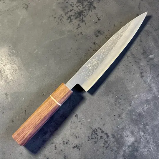 Tokushu Knife SLD 165mm Hiraki Petty - Walnut Wa Handle Handmade in Japan