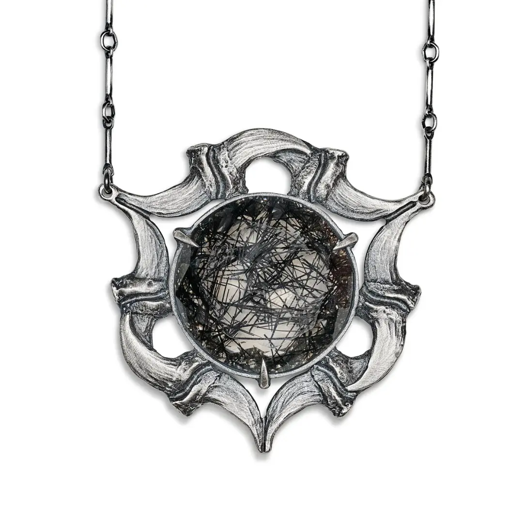 The Crepuscular Hour. Cat Claws & Tourmalated Quartz Necklace.