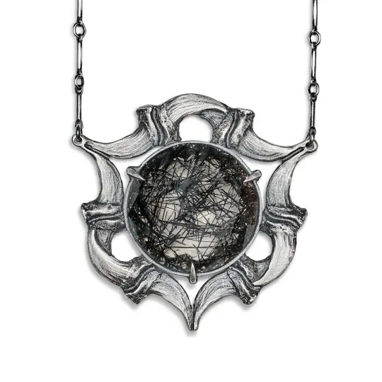 The Crepuscular Hour. Cat Claws & Tourmalated Quartz Necklace.
