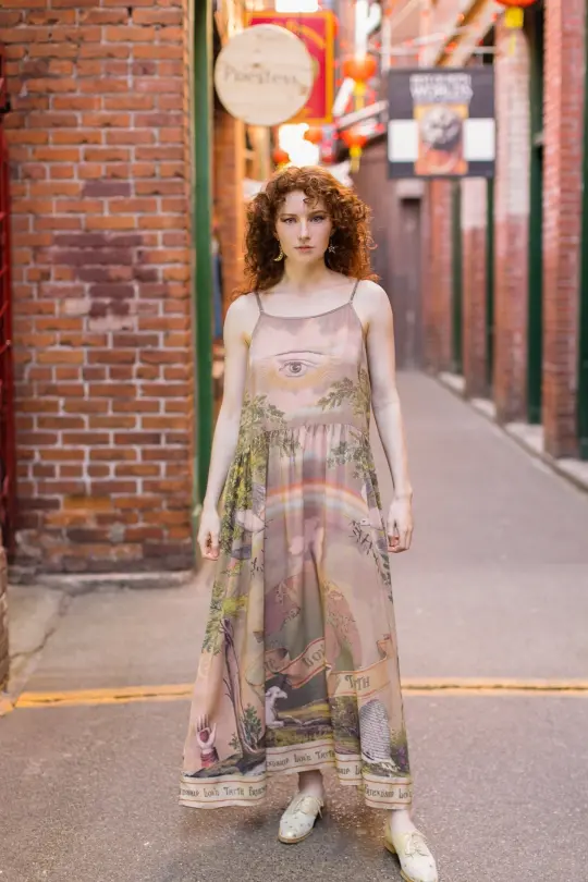 Friendship Love and Truth Vintage Wash Bohéme Slip Dress