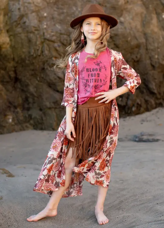 Katherine Duster in Blush Floral