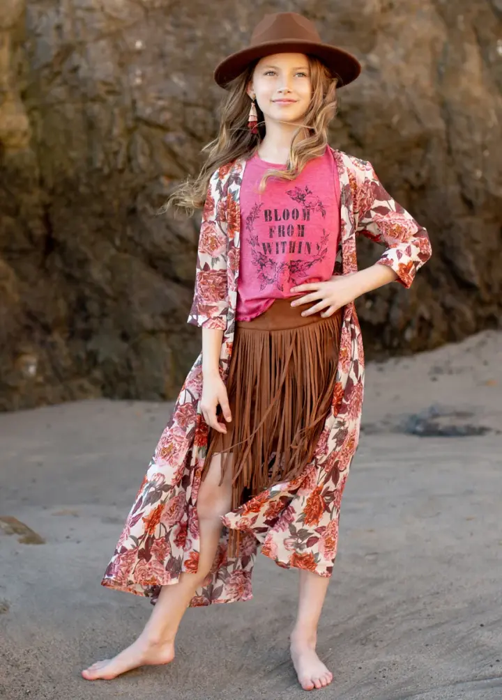 Katherine Duster in Blush Floral