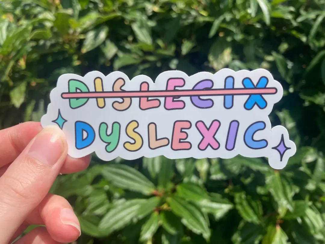 Funny dyslexia sticker