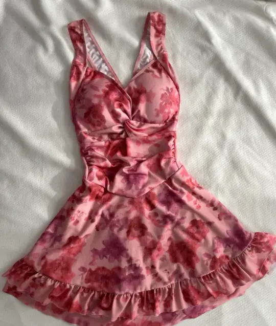 Floral Flowy Women's Homecoming Dress Barbie Pink Corset Short Prom Dress Party Dress RS2341