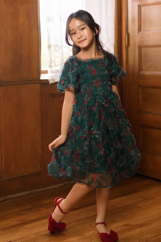 Mini Florentina Dress in Emerald Truly Madly Deeply