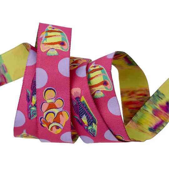Floral Reef School Crossing in Ultraviolet 1in x 15yd