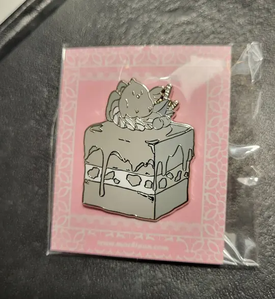 Silver Cake Pin