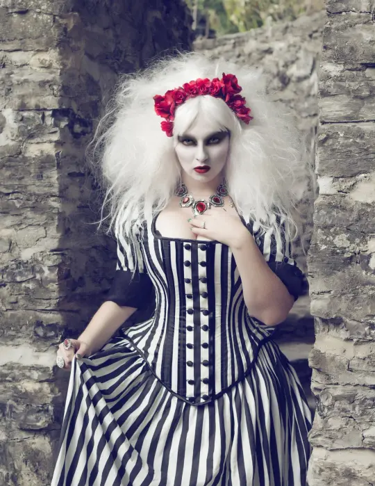 Halloween Queen Striped Gown