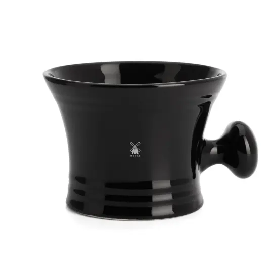 MÜHLE Shaving Mug w/ Handle, Black Porcelain