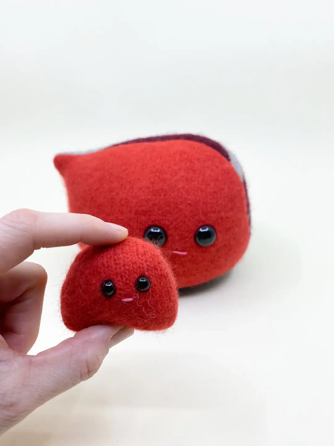 red mama and baby my friend monster™ plush nesting doll