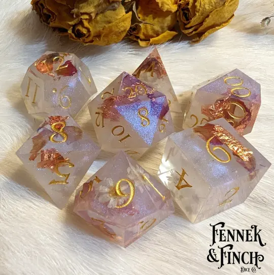 ✨ Adoration - 7 Piece Sharp Edge Dice Set
