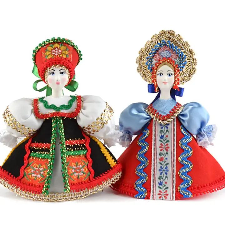 Pair of Russian Dolls Ornaments