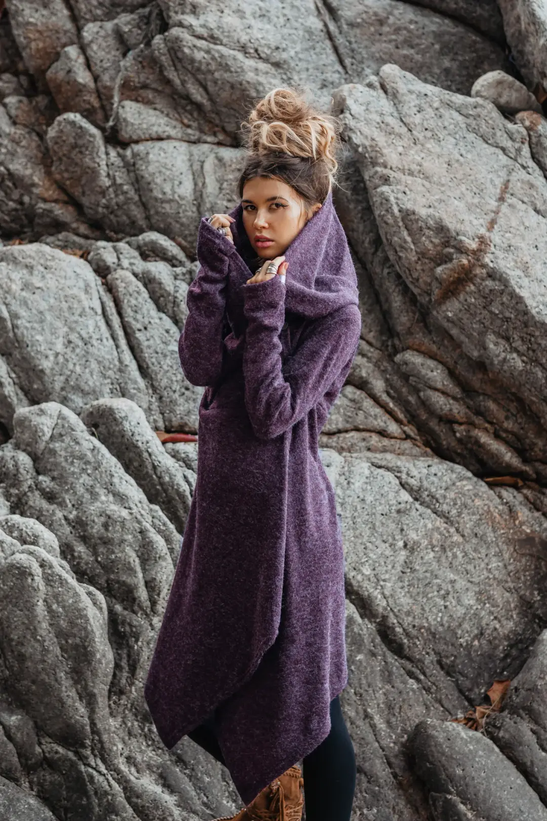 Hooded Sweater Amita Purple