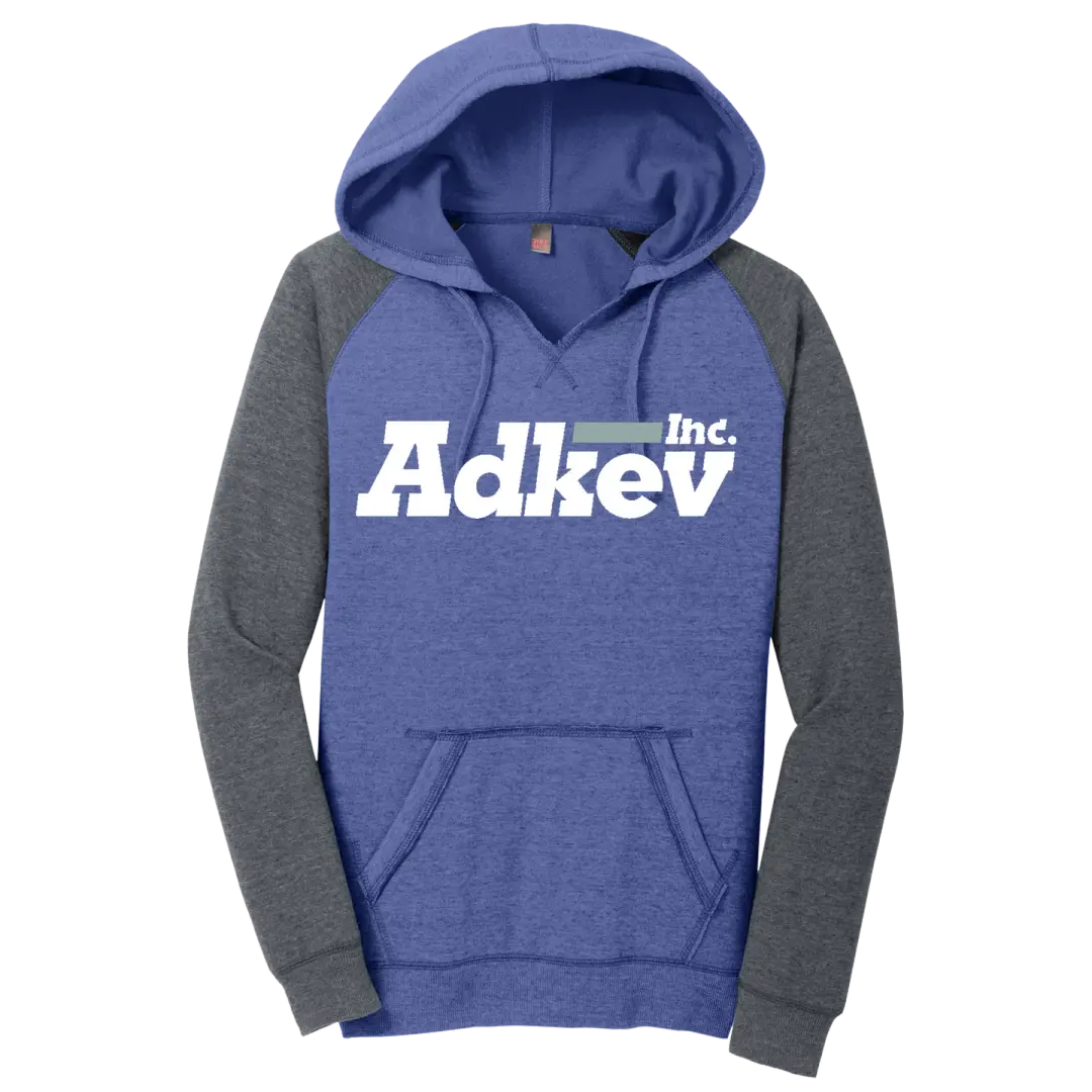 Adkev DT296 District Women's Lightweight Fleece Raglan Hoodie