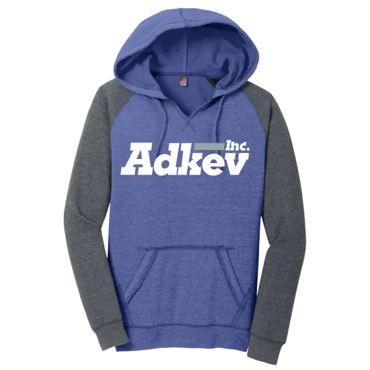 Adkev DT296 District Women's Lightweight Fleece Raglan Hoodie