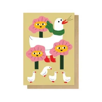 Duck Family Mother Greetings Card
