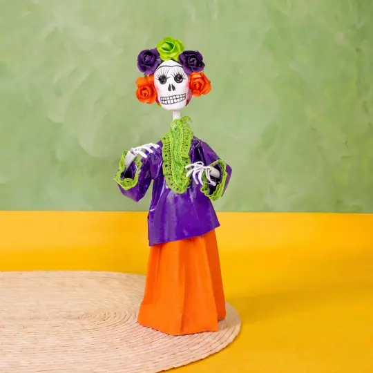 Papier-Mâché Frida Catrina Sculpture
