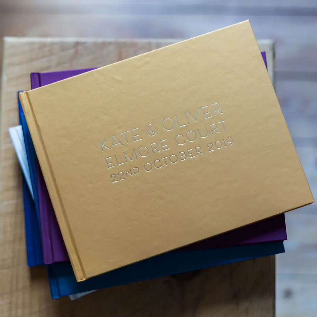 Beautifully Personalised Wedding Guest Book with Crisp Font