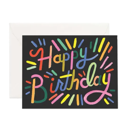 Fireworks Birthday Card