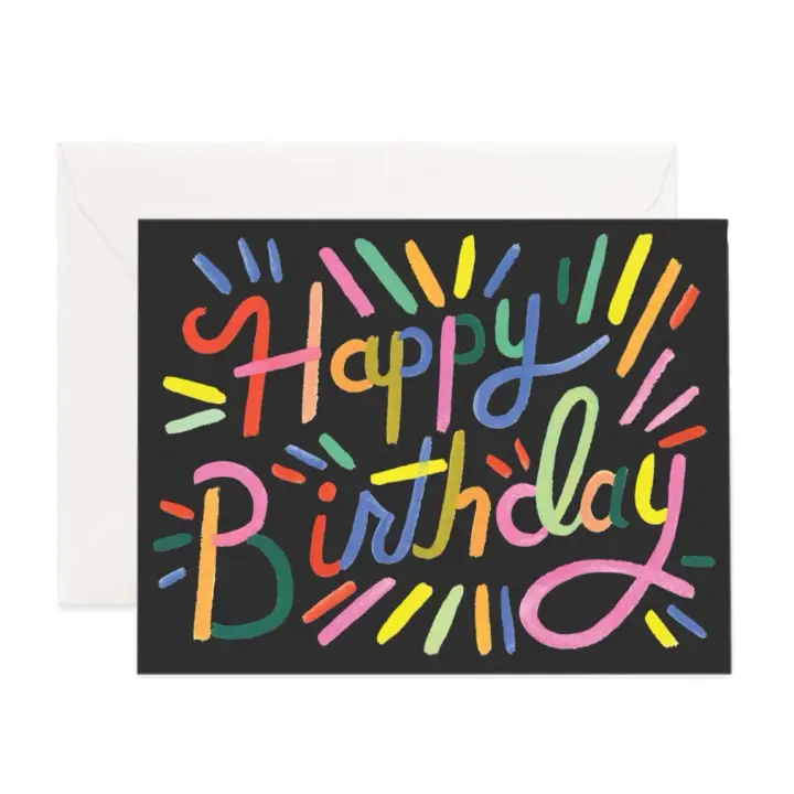 Fireworks Birthday Card