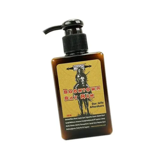 Boomtown Bay Rum Star Jelly Aftershave ~ Gun Smoke, Leather & West Indian Bay Rum