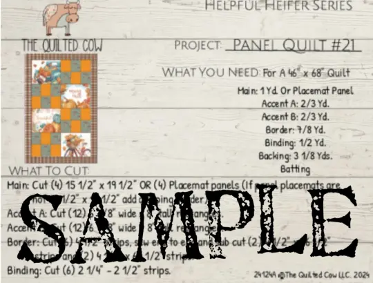Helpful Heifer Panel Quilt #21