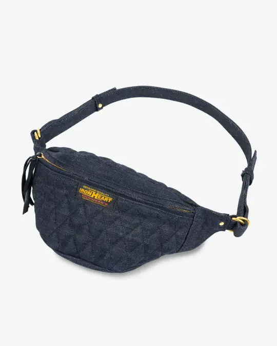 Diamond Stitched 25oz Selvedge Denim Waist Bag - Indigo