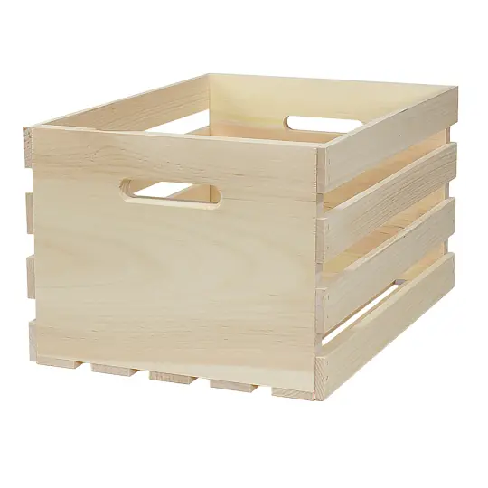3 Stories Trading Company Extra Large 18" Unfinished Pine Pallet Style Crate