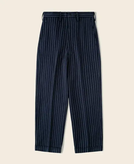 Lot 955 1950s Motorcycle Mechanic Stripe Work Pants - Navy
