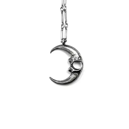 Small Owl Talon Moon Necklace.