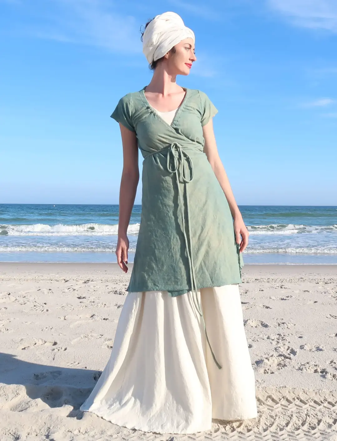 Drawstring Wrap Simplicity Short Dress