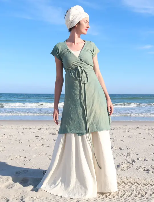 Drawstring Wrap Simplicity Short Dress