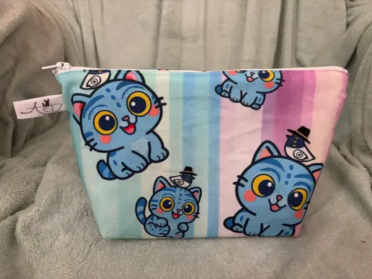 Bird and Cat Zipper Pouch