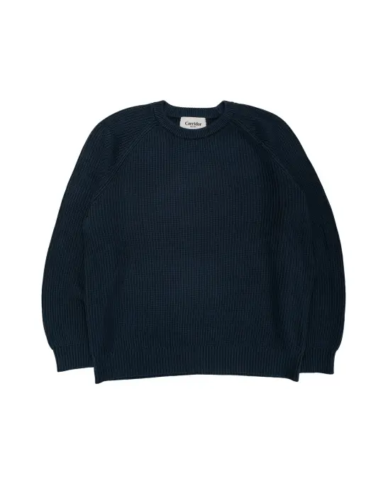 Corridor Washed Cotton Crewneck Navy