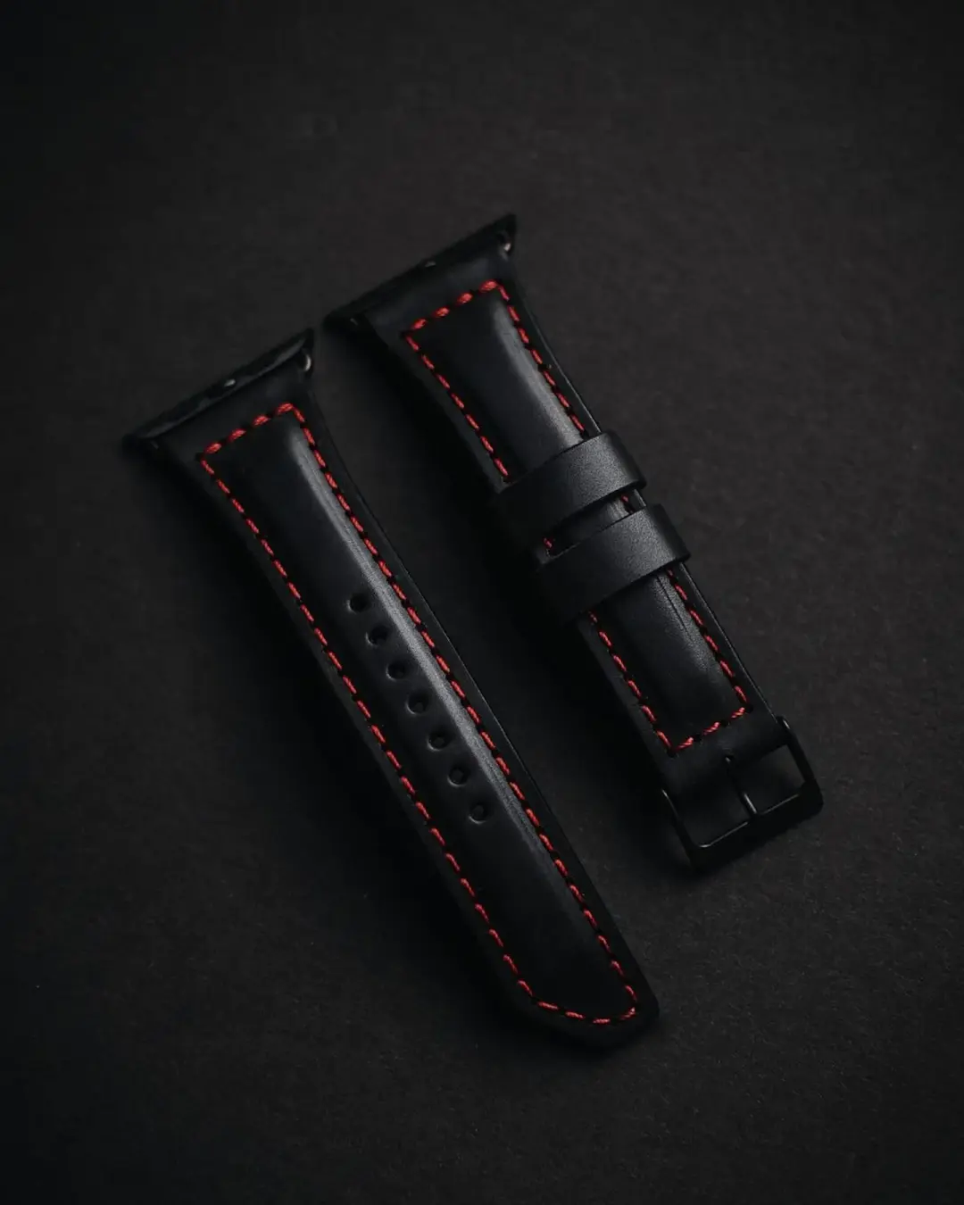 LKG APPLE WATCH STRAP - Black & Red