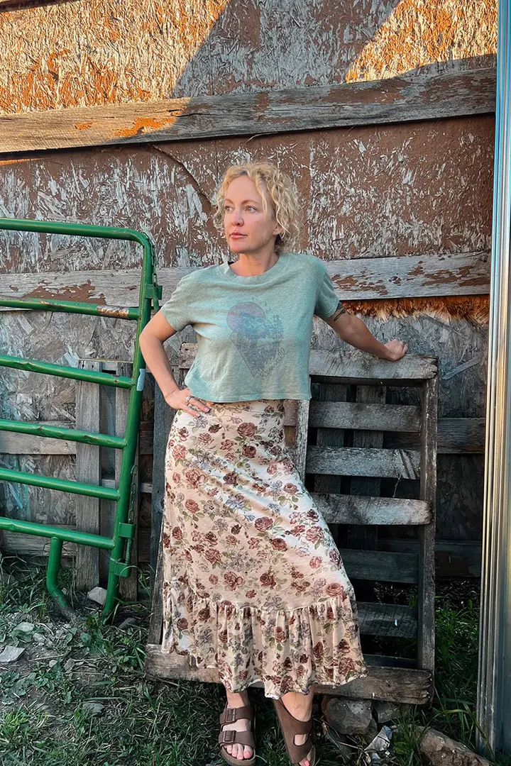 The Summer Skirt in Rusty Rose