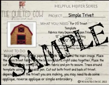 Helpful Heifer Simple Trivet Pattern & Templates