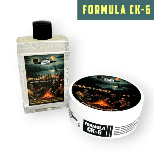 Fiddler's Friend Artisan Shave Soap & Aftershave Bundle | Ultra Premium CK-6 Formula | Deeply Atmospheric, Unmistakably Masculine!